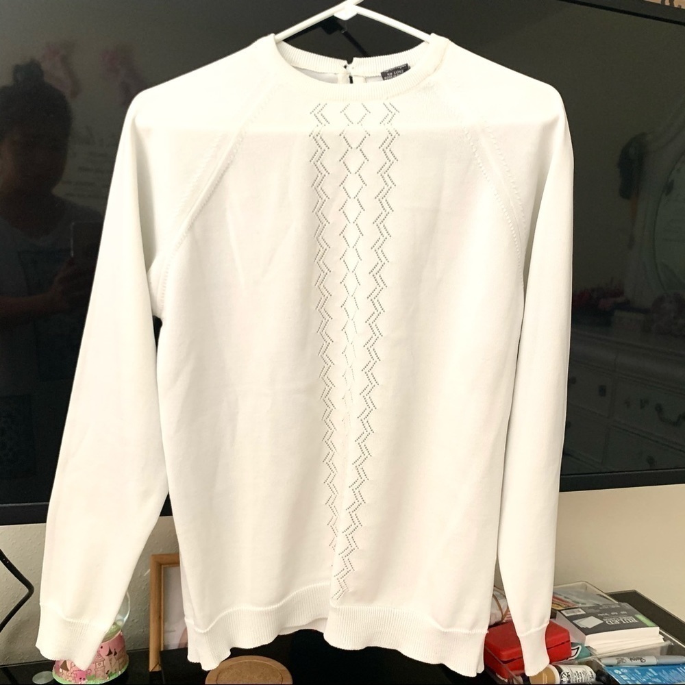 Vintage EILEEN white knit sweater women size M